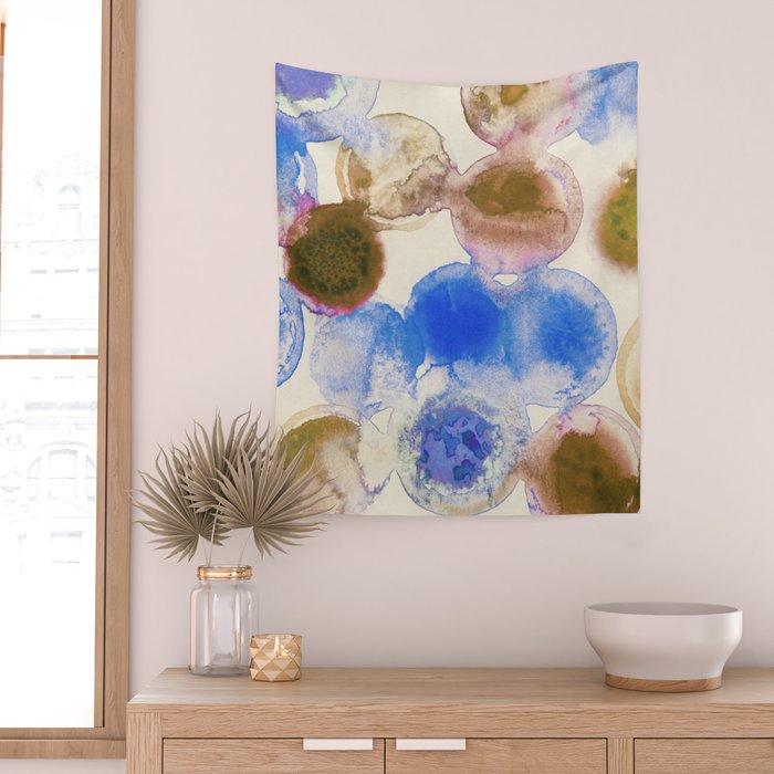 Colorful Acrylic Circles #2 Wall Tapestry Gallery Image 2
