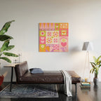 I Love You Checkerboard - Pink & Orange Wood Wall Art Gallery Image 2