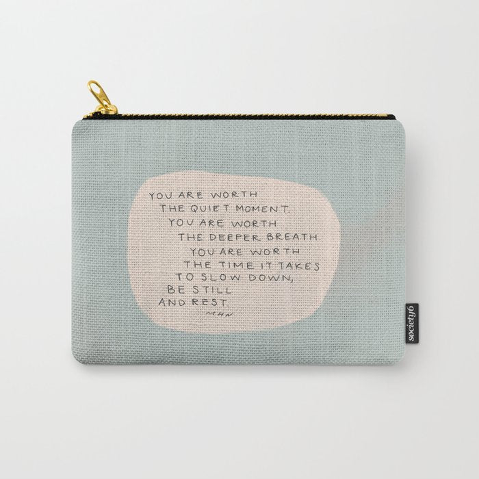 Be Still And Rest. Carry All Pouch Gallery Image 1