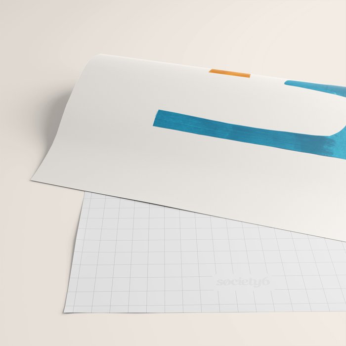 'Falling Down' Paper Collage Fun Colorful Shapes Mid Century Minimal Abstract Art by Ejaaz Haniff Wrapping Paper Gallery Image 2