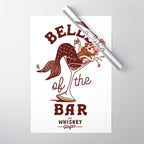 Belle Of The Bar Pinup Mermaid Wrapping Paper Gallery Image 1