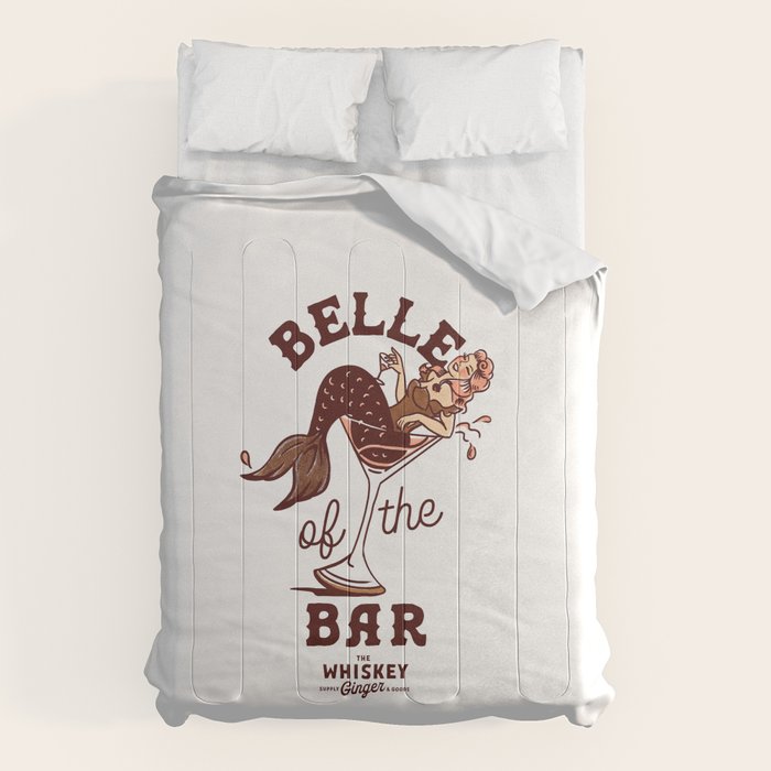 Belle Of The Bar Pinup Mermaid Comforter Gallery Image 1