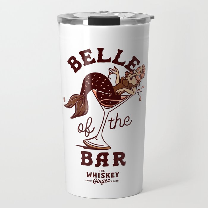 Belle Of The Bar Pinup Mermaid Travel Mug Gallery Image 1