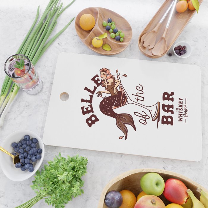 Belle Of The Bar Pinup Mermaid Cutting Board Gallery Image 2