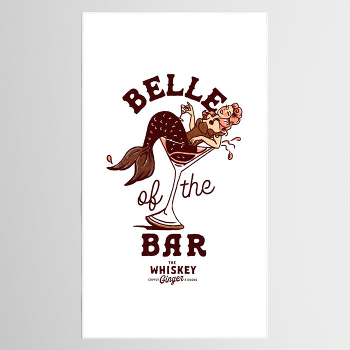 Belle Of The Bar Pinup Mermaid Tablecloth Gallery Image 2