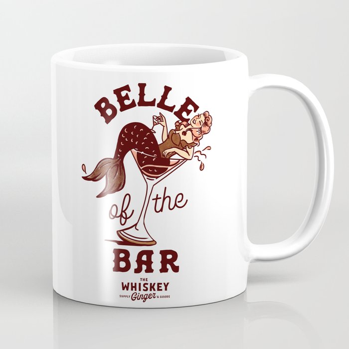 Belle Of The Bar Pinup Mermaid Coffee Mug Gallery Image 1