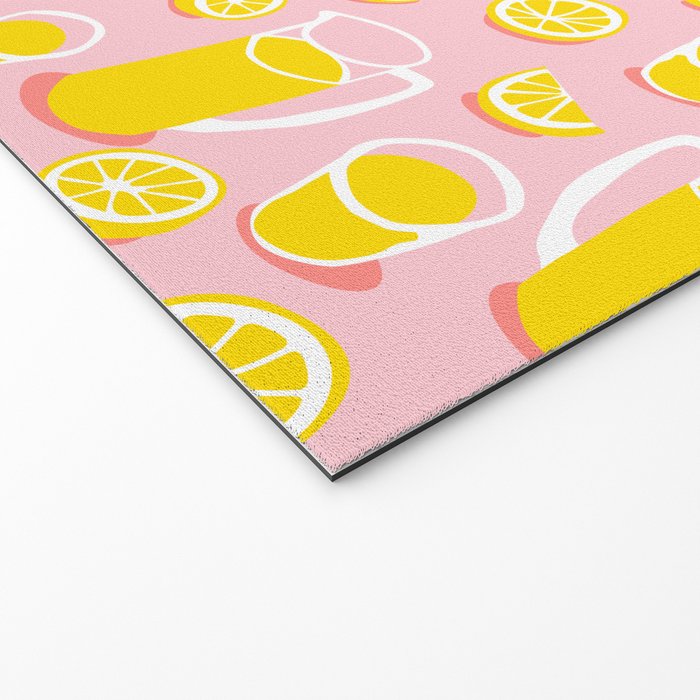 Fresh lemonade fruit drink cartoon pattern Welcome Mat Gallery Image 2