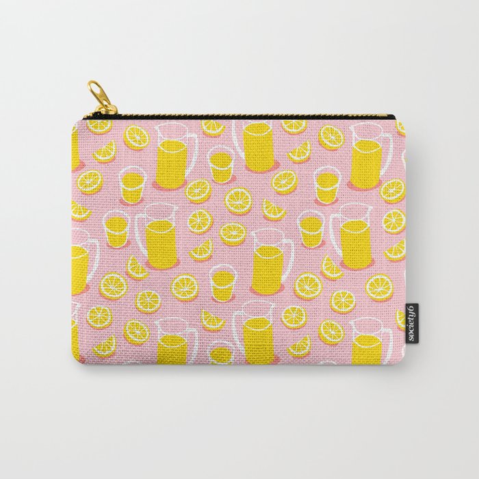 Fresh lemonade fruit drink cartoon pattern Carry All Pouch Gallery Image 1