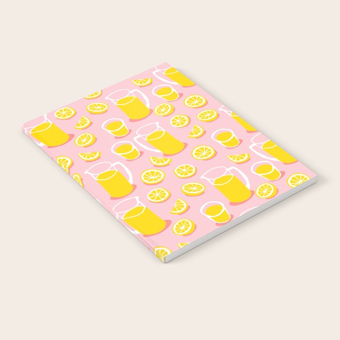 Fresh lemonade fruit drink cartoon pattern Notebook Gallery Image 2