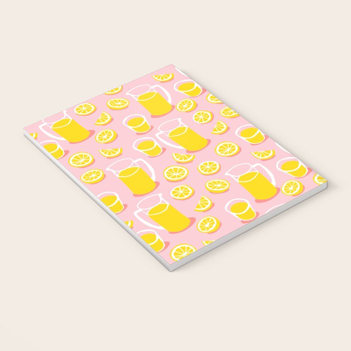 Fresh lemonade fruit drink cartoon pattern Notebook Gallery Image 3