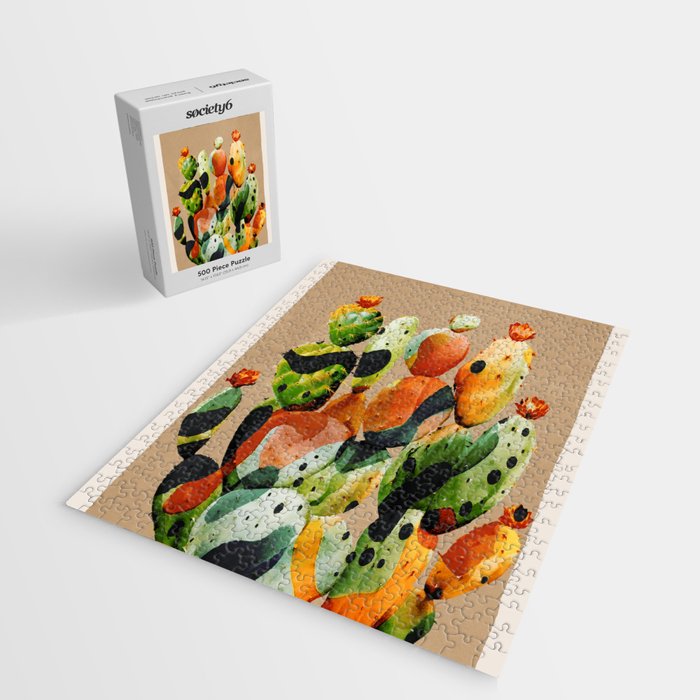 Abstract Modern Cactus 1 Jigsaw Puzzle Gallery Image 2