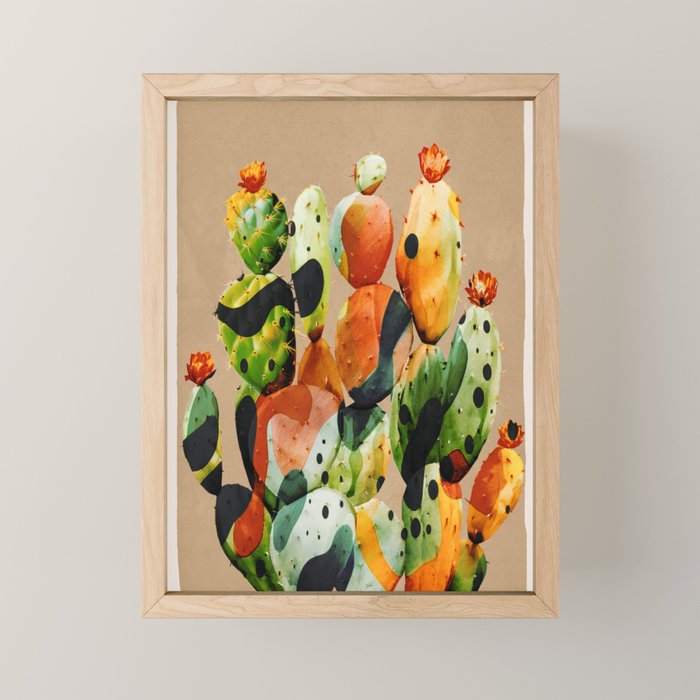 Abstract Modern Cactus 1 Mini Art Print Gallery Image 1