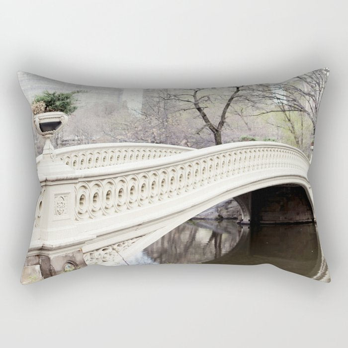 Bow Bridge in Central Park - Travel Photography, New York Rectangular Pillow Gallery Image 2