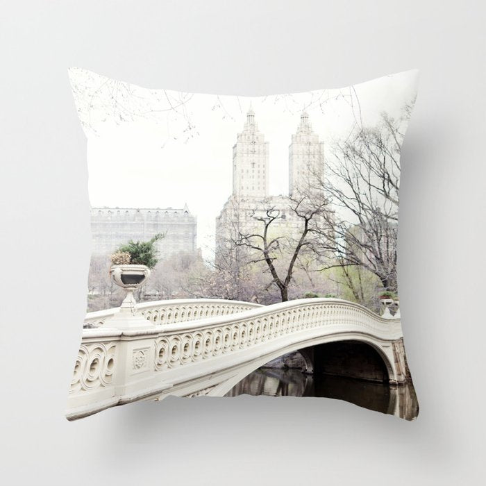 Bow Bridge in Central Park - Travel Photography, New York Throw Pillow Gallery Image 6
