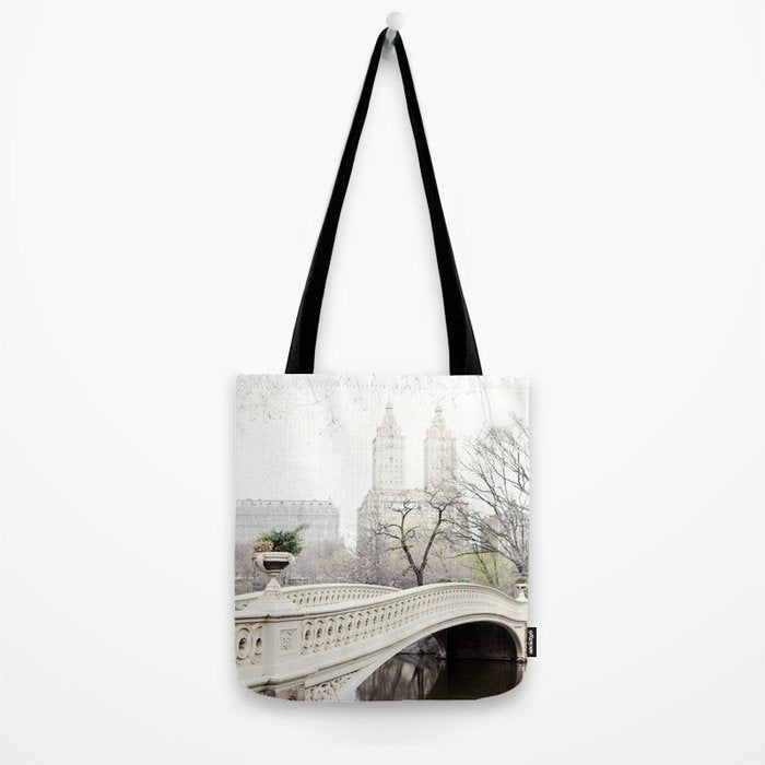 Bow Bridge in Central Park - Travel Photography, New York Tote Bag Gallery Image 2