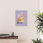 Hippie Groovy Halloween Print in Pastel Lilac Poster Gallery Image 2