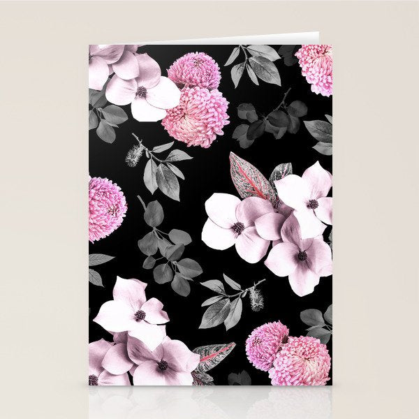Night bloom - pink blush Stationery Card Gallery Image 2