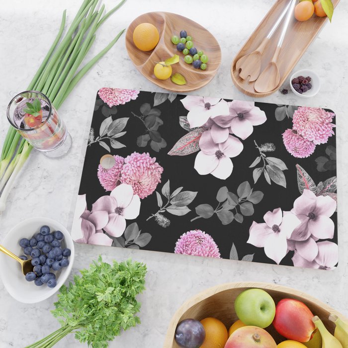 Night bloom - pink blush Cutting Board Gallery Image 2