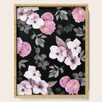 Night bloom - pink blush Serving Tray Gallery Image 1