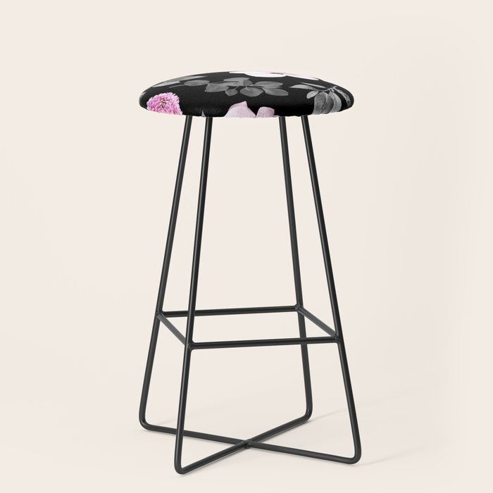 Night bloom - pink blush Stool Gallery Image 1
