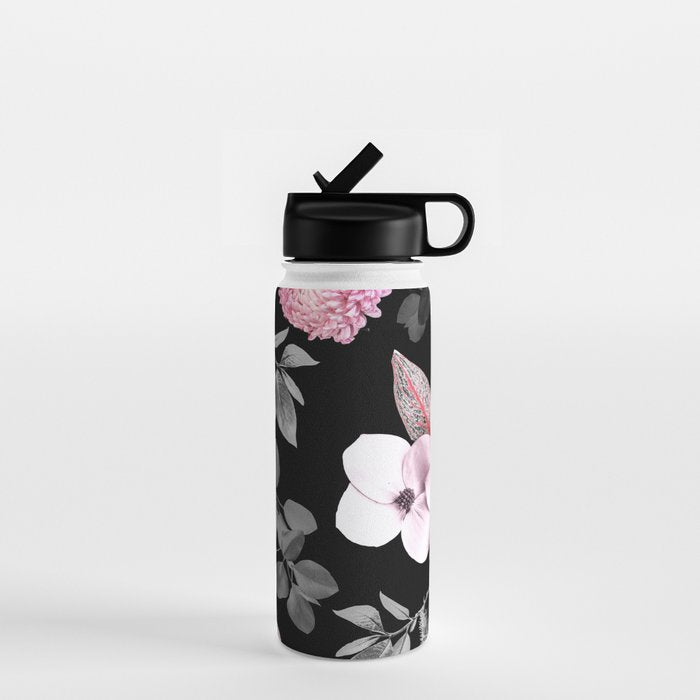 Night bloom - pink blush Water Bottle Gallery Image 1