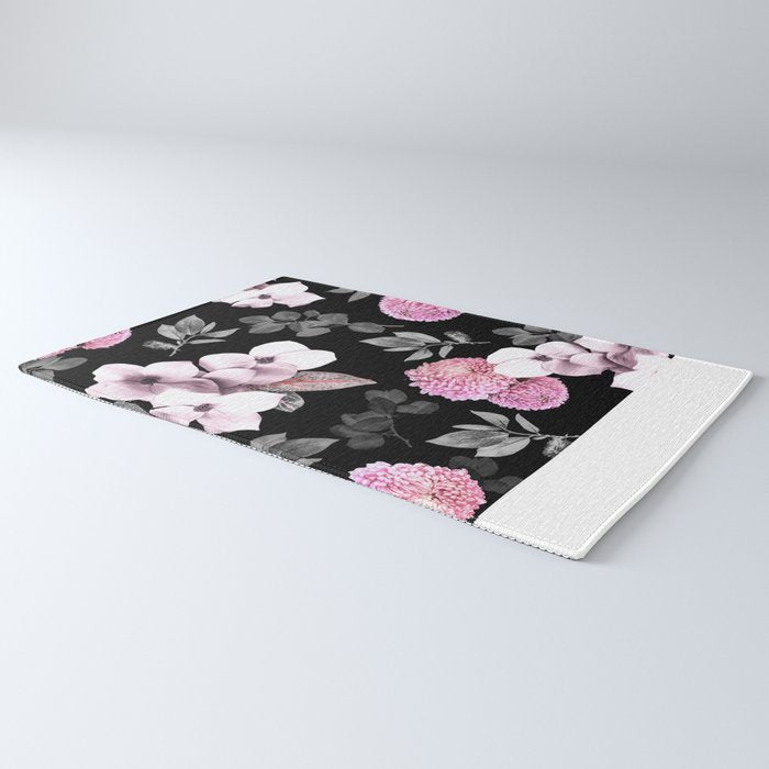 Night bloom - pink blush Rug Gallery Image 3