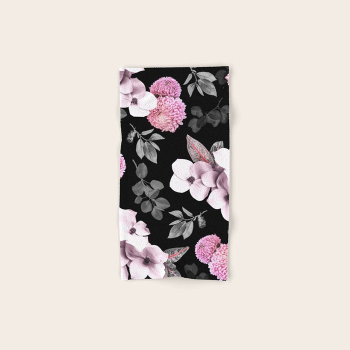 Night bloom - pink blush Bath Towel Gallery Image 1