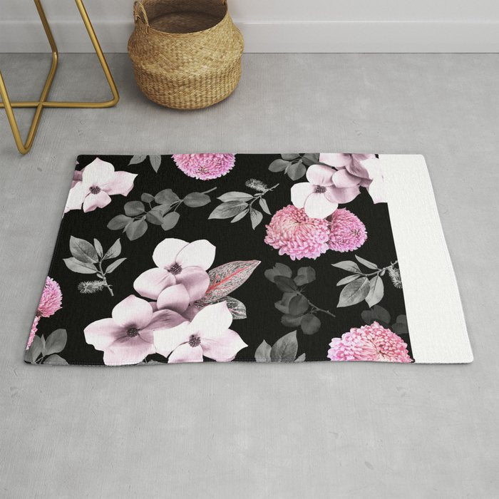 Night bloom - pink blush Rug Gallery Image 1