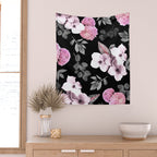 Night bloom - pink blush Wall Tapestry Gallery Image 2