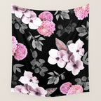 Night bloom - pink blush Wall Tapestry Gallery Image 4