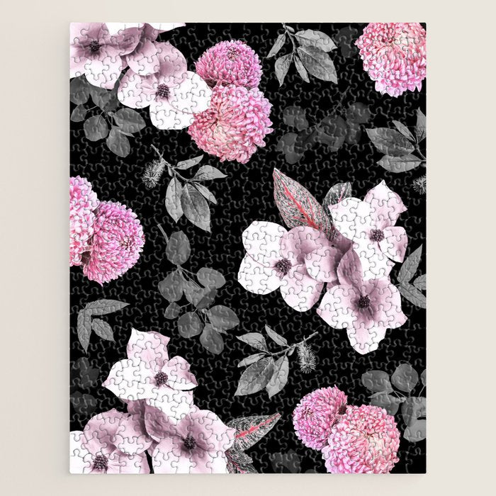 Night bloom - pink blush Jigsaw Puzzle Gallery Image 1