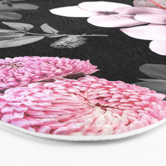 Night bloom - pink blush Bath Mat Gallery Image 3