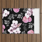 Night bloom - pink blush Outdoor Rug Gallery Image 1