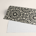Folk Art Mandala - black and cream Wrapping Paper Gallery Image 2