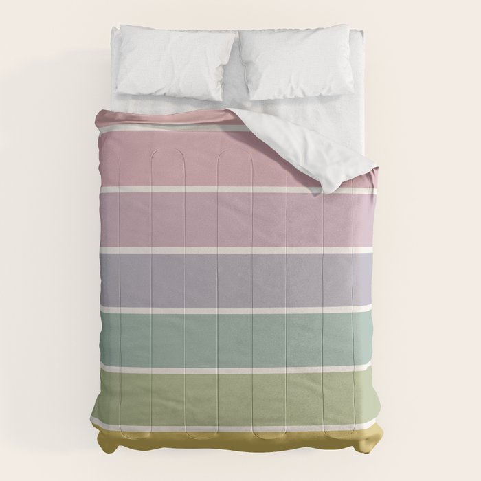 Gradient Arch XXI Tropical Mid Century Modern Rainbow Comforter Gallery Image 1
