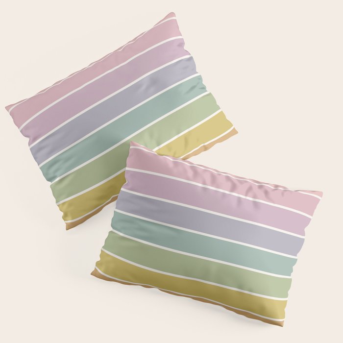 Gradient Arch XXI Tropical Mid Century Modern Rainbow Pillow Sham Gallery Image 1