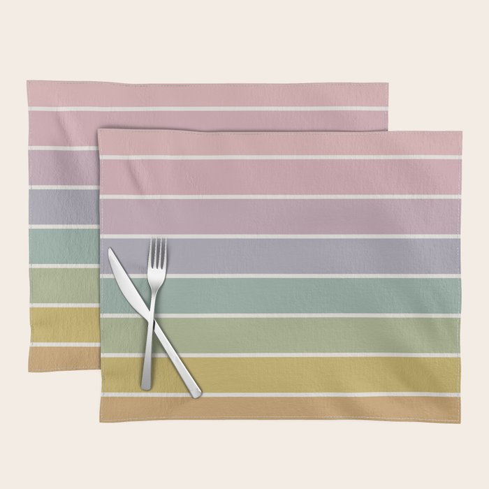 Gradient Arch XXI Tropical Mid Century Modern Rainbow Placemat Gallery Image 1