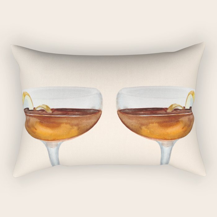 Espresso Martini: Retro Classic Cocktail 04 Rectangular Pillow Gallery Image 2