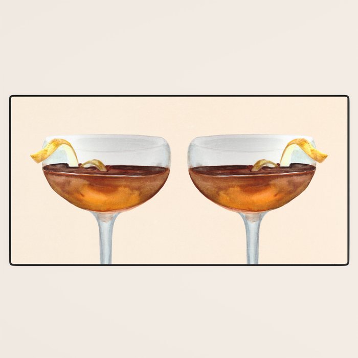 Espresso Martini: Retro Classic Cocktail 04 Desk Mat Gallery Image 3