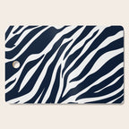 Navy blue zebra print Cutting Board Gallery Image 1