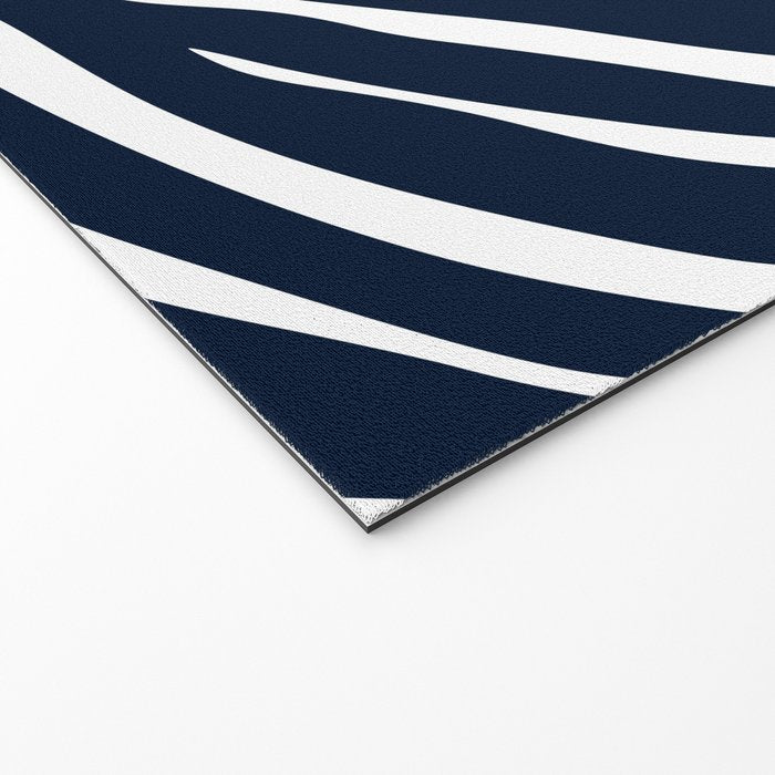 Navy blue zebra print Welcome Mat Gallery Image 2