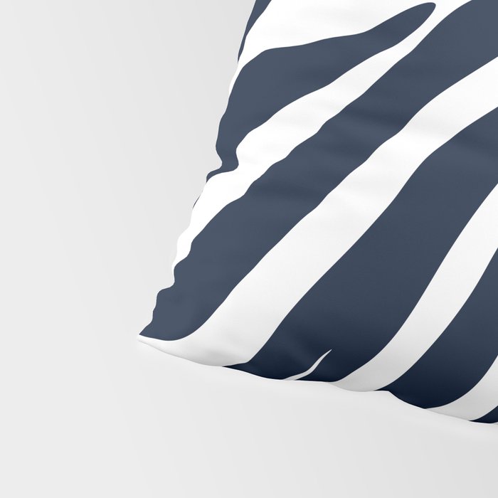 Navy blue zebra print Pillow Sham Gallery Image 4