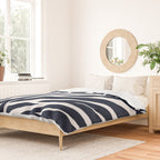 Navy blue zebra print Duvet Cover Gallery Image 2