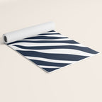 Navy blue zebra print Yoga Mat Gallery Image 2