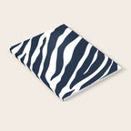 Navy blue zebra print Notebook Gallery Image 2