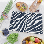 Navy blue zebra print Cutting Board Gallery Image 2