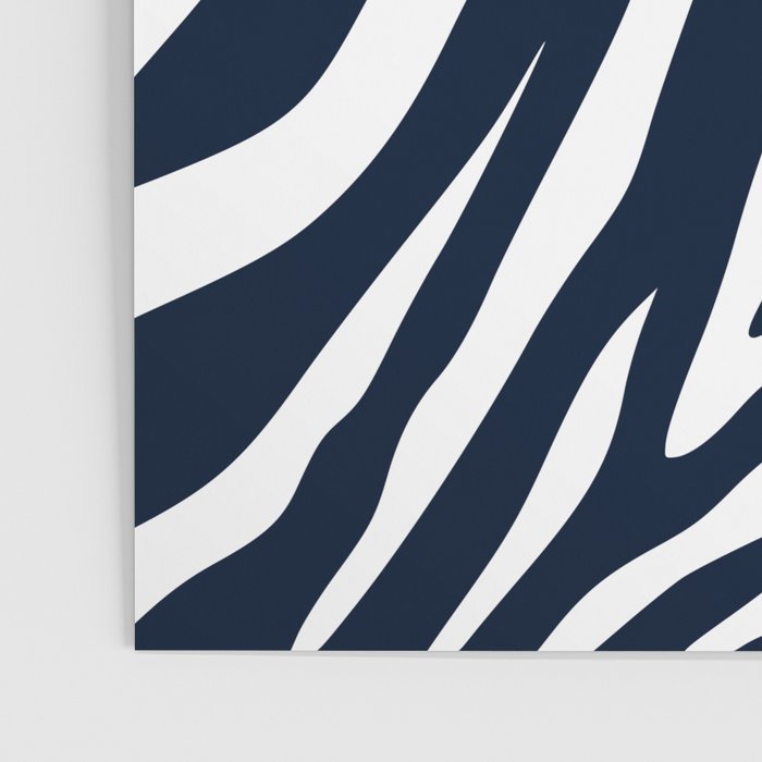 Navy blue zebra print Poster Gallery Image 3