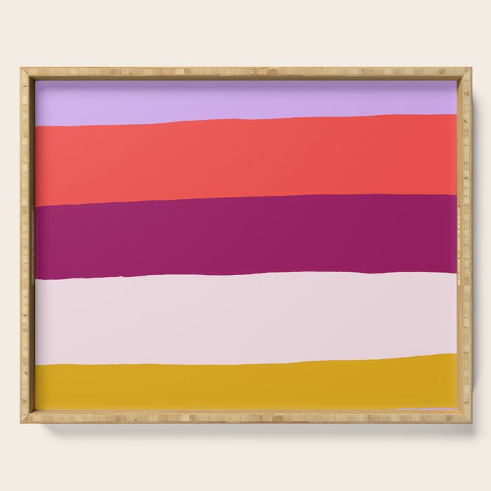 Sunset Stripes Serving Tray Gallery Image 1