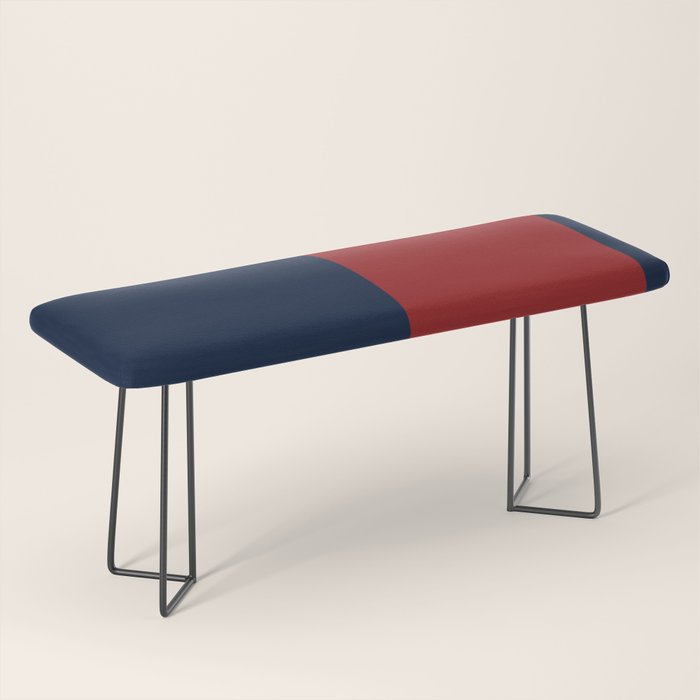 Navy Bold Red Stripe Bench Gallery Image 1