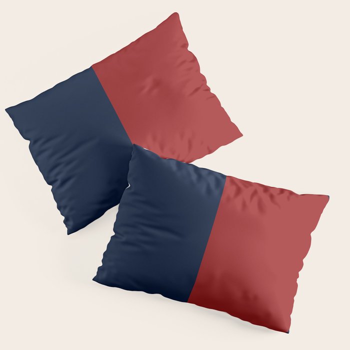 Navy Bold Red Stripe Pillow Sham Gallery Image 3
